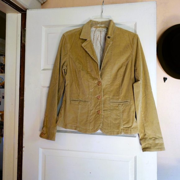 NWT St John's Bay Tan Corduroy Stretch Blazer Size Medium - Picture 1 of 5
